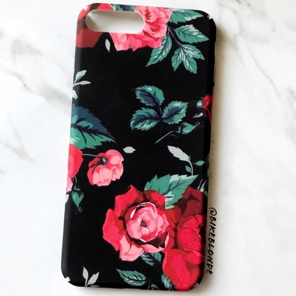 Accessories - LAST 1! iPhone 7+/8+ Red Rose Floral Hard PC Case